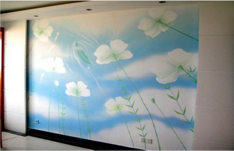 醴陵画墙绘怎么画好白云的蓬松感？