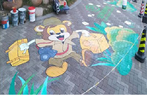 醴陵夏季画地面彩绘会遇到的问题