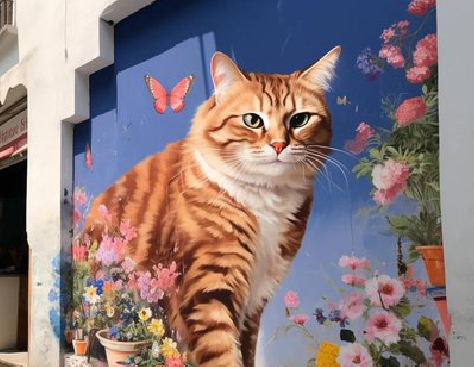 醴陵自己绘制有个性的手绘墙