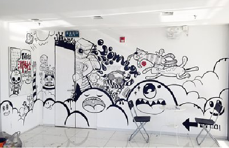 醴陵手绘墙并非传统涂鸦。